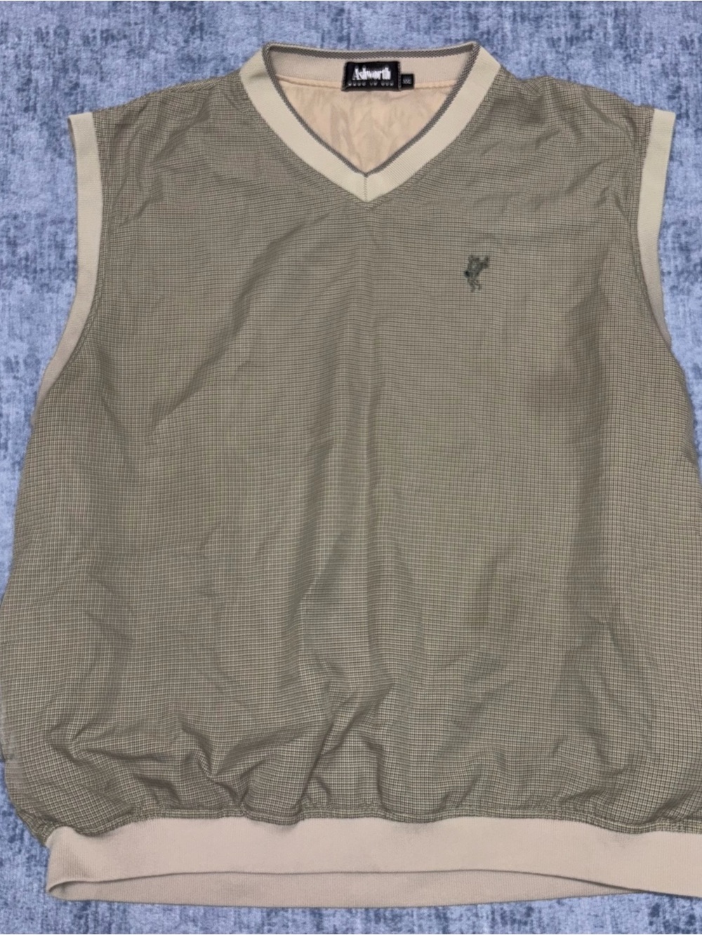 Vintage Y2K Ashworth Golf Sweater Vest V Neck Pullover Side Pockets Mens XXL